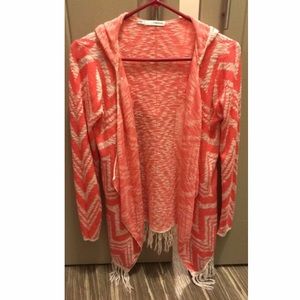 Maurice’s fringe cardigan with hood size small